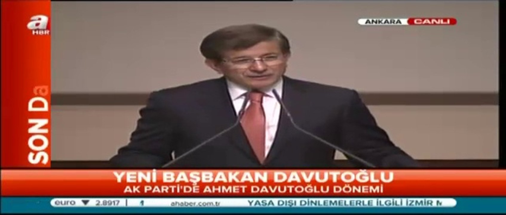 Iste Ahmet Davutoglu'nun ilk konusmasi - TEMS NEWS -CT