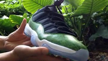 Low Snakeskin XI Retro Nike Air Jordan Low 11 Green Snake Nightshade  at  kicksgrid.cn