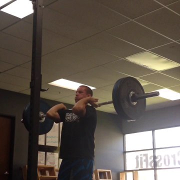 8/20- front squat, first set. 185 lbs, 3 reps