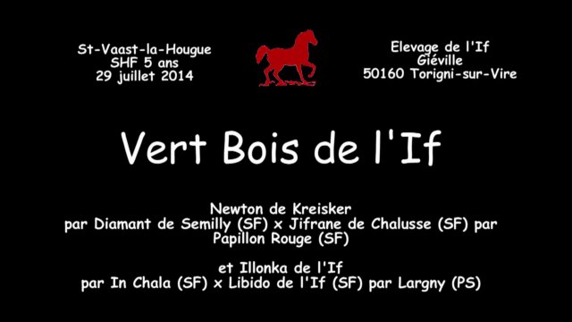 Parcours de VERT BOIS DE L'IF - St-Lô, SIRE août 2014