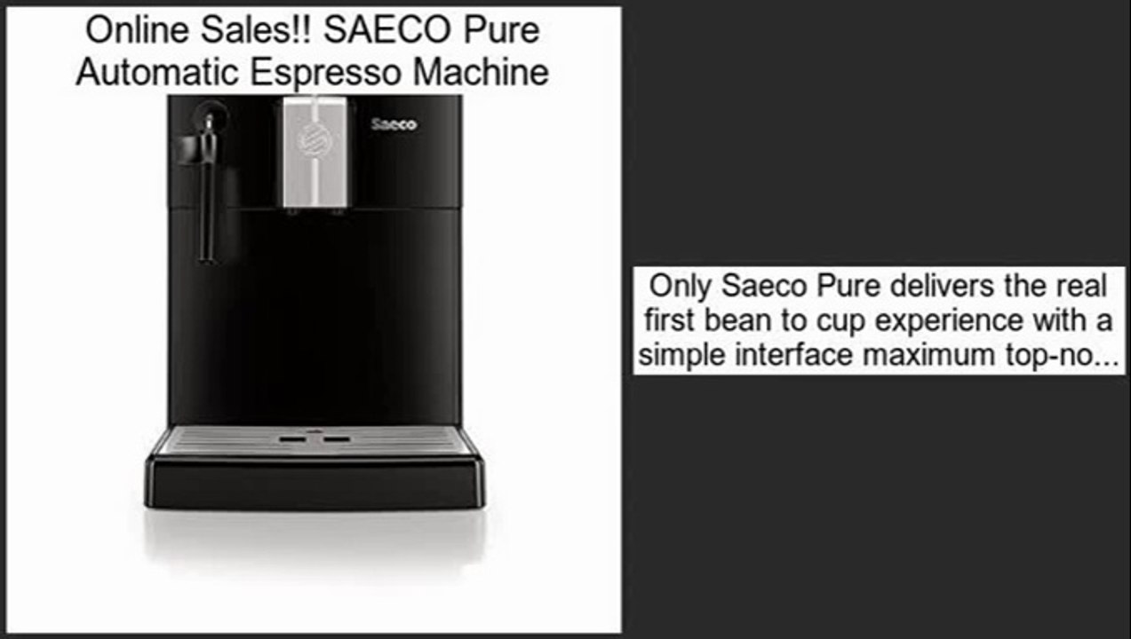 SAECO Pure Automatic Espresso Machine Review video Dailymotion