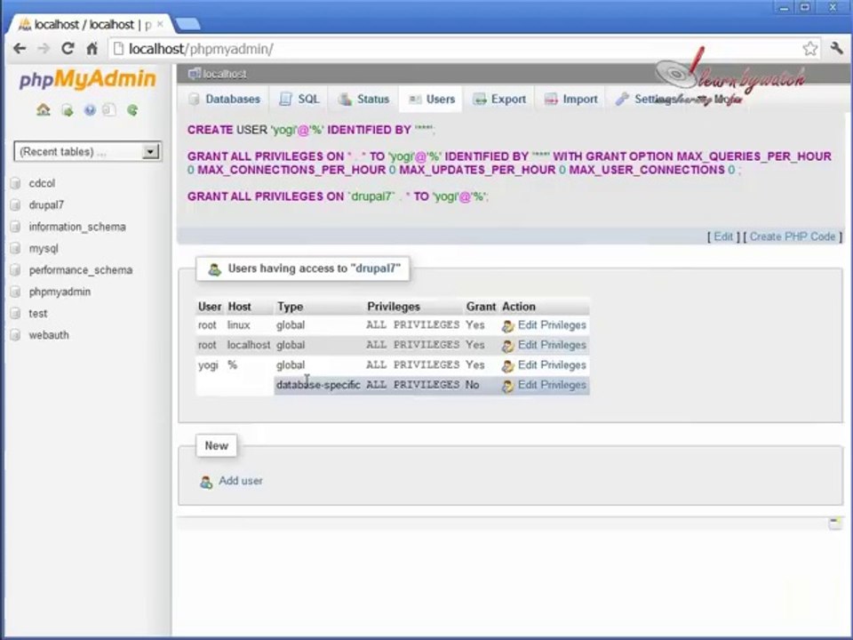Creating a database in xampp lesson  # 3