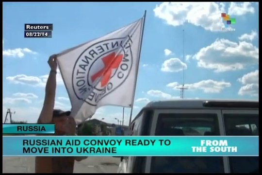 Russian aid convoy entering Ukraine