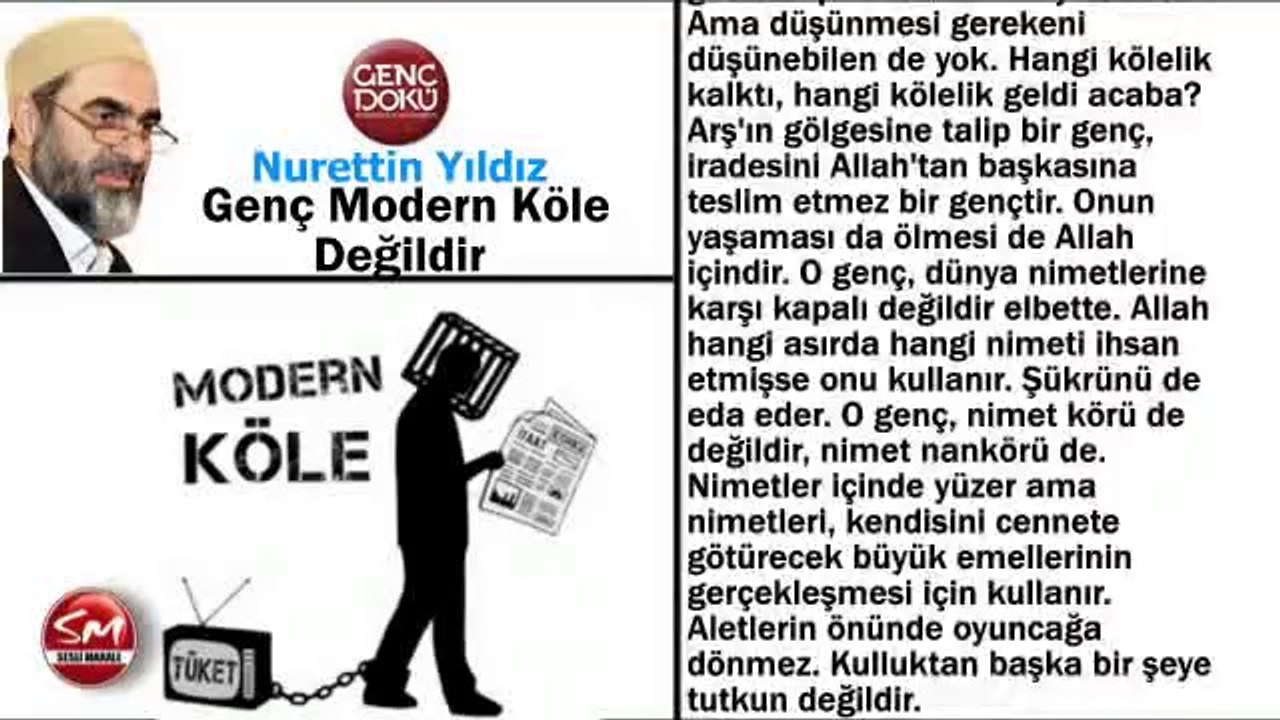 33) Genç, Modern Köle Değildir - Genç Doku - Nureddin Yıldız - Sosyal Doku Vakfı