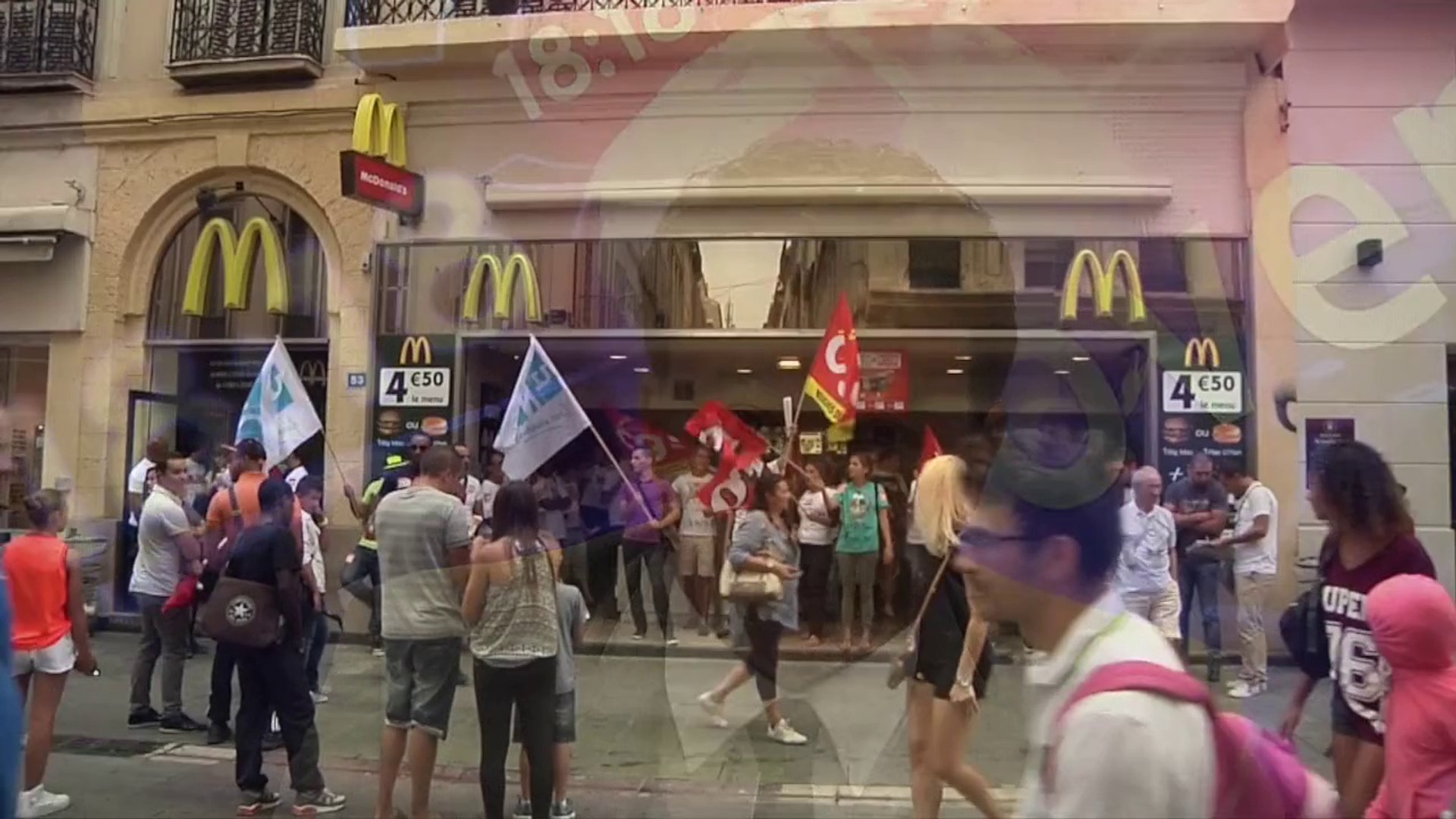 Le 18:18: en grève, les McDo du centre-ville de Marseille ferment leurs  portes - Vidéo Dailymotion