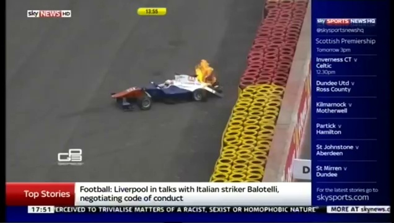 GP3 Belgium (Spa) 2014 - Konstantin Tereshchenko Horror Crash