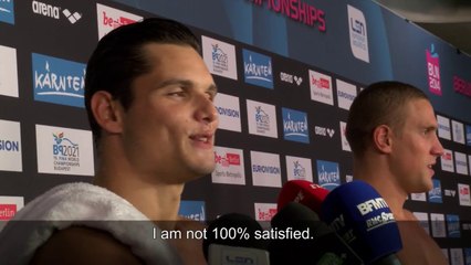 Florent Manaudou, winner of men's 50 m Freestyle – Day 12, Berlin 2014