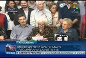 Abuelas de Plaza de Mayo hallan a la nieta número 115