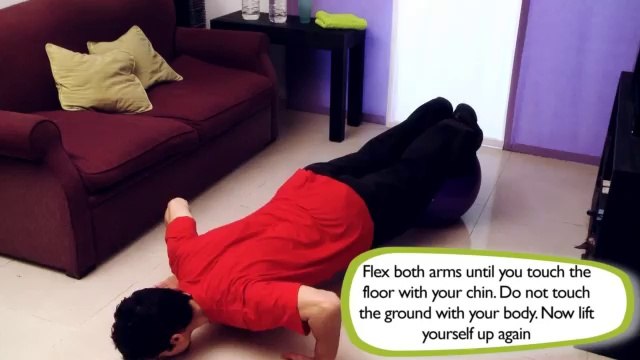 How to Do Press-Ups With a Stability Ball _ Exercises in the House