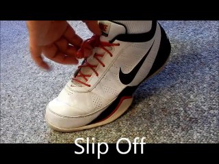 Slip On Slip Off Tennis Shoes using Tieless Lace Lock Elastic Shoelaces