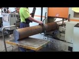 Sawing carbon steels near dry
