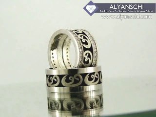 Vav Harfli Gümüş Alyans
