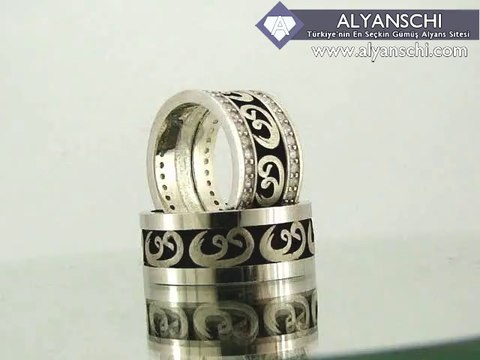 Vav Harfli Gümüş Alyans