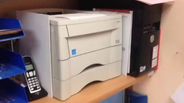 Printer Perfectly Catches Paper