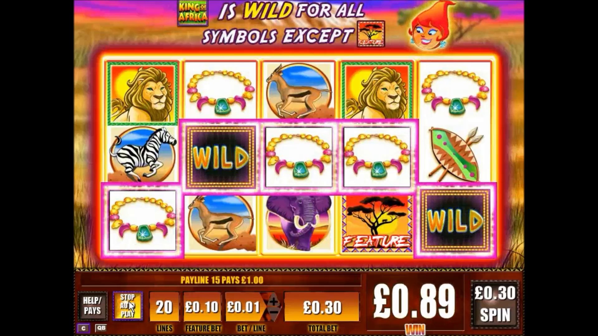 King Of Africa Slot Game