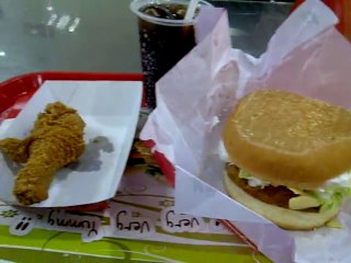 MarryBrown's Chicken Burger + Fried chicken leg