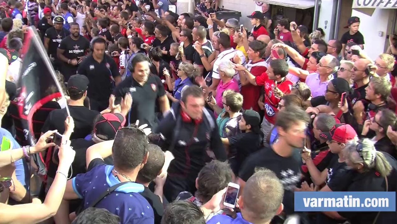 RCT - La Rochelle: l'arrivée des Toulonnais au stade Mayol