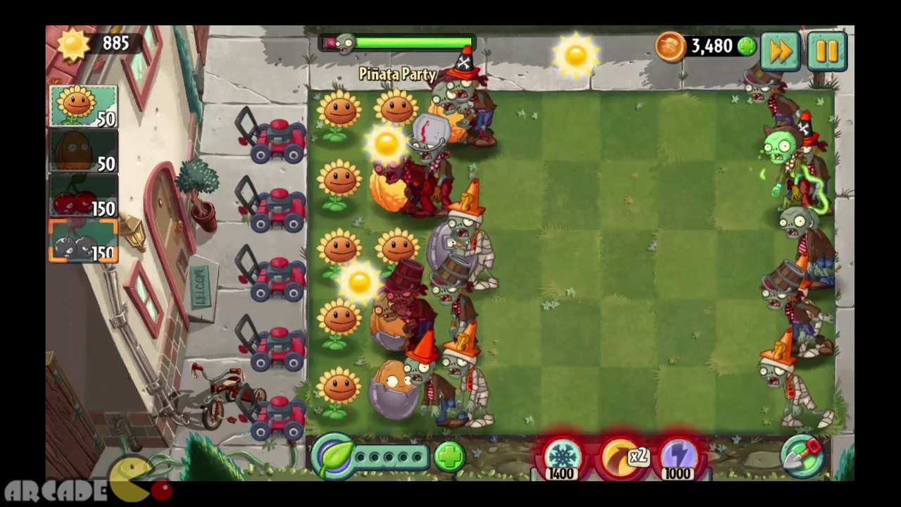 Plants Vs Zombies 2  Dark Ages Potato Cherry Bomb August 23 Piñata Party