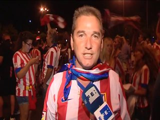 Fans celebrate Spanish Super Cup win against Real Madrid