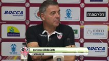 Conférence de presse AC Ajaccio - Tours FC (1-0) : Christian BRACCONI (ACAJ) - Olivier PANTALONI (TOURS) - 2014/2015