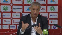 Conférence de presse Valenciennes FC - Havre AC (0-4) : Bernard  CASONI (VAFC) - Erick MOMBAERTS (HAC) - 2014/2015
