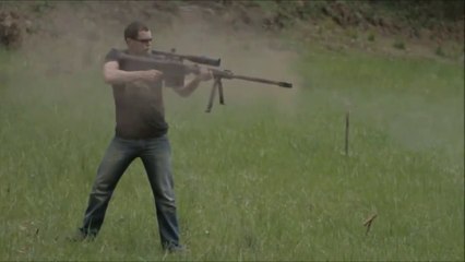 Barrett M 82 Firing in Slow Motion ....