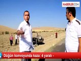 Düğün konvoyunda kaza: 4 yaralı