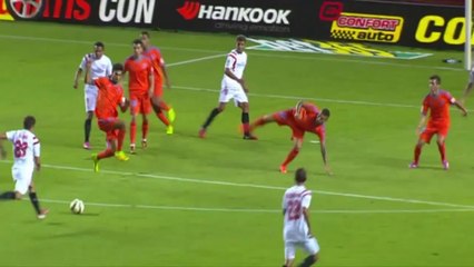 Ex-Atlético-MG salva chute com passo de dança na Espanha