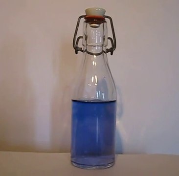 Expérience de la bouteille bleue