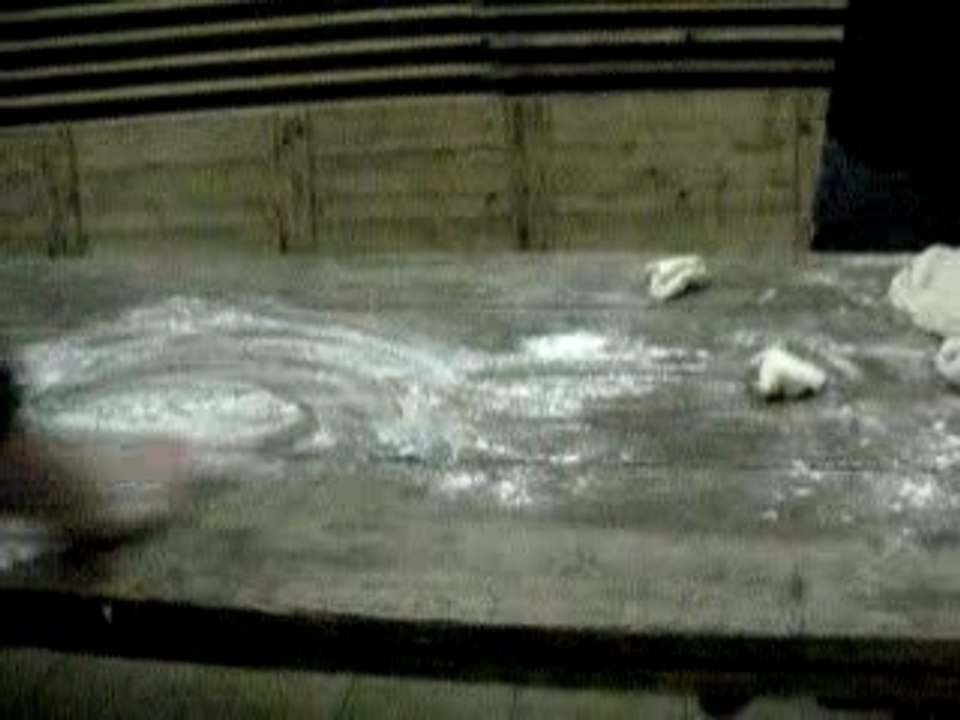 Préparation de la pâte à pizza