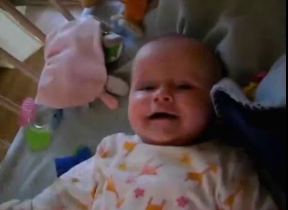 Baby laughing funny when mom sneezes ♥ funny baby video.