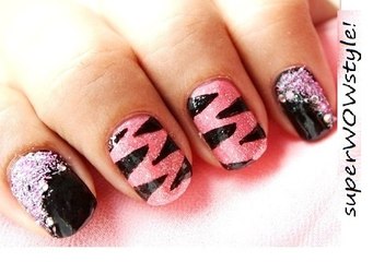 Pink Tiger With a Bling! ❤ Easy Nail Art For Beginners ❤ Cute Nail Designs Tutorial
