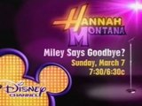 Miley Says Goodbye? Hannah Montana Season 3 Finale Promo