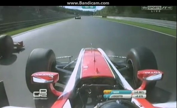GP2 2014 Belgium Race 2 vandoorne overtaking