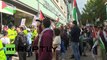 UK_ Pro-Palestine protesters besiege Barclays M&S and Tesco in Manchester