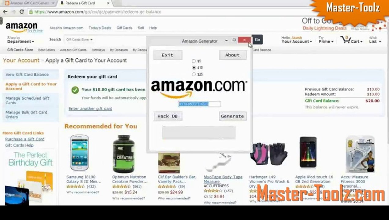 Amazon Gift Card Code Generator 2.1