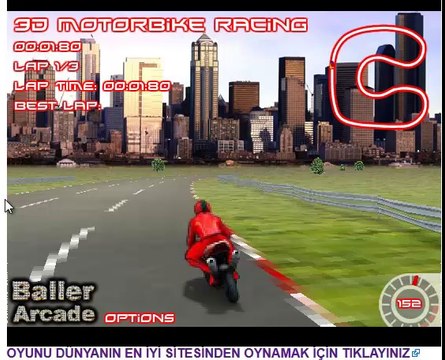 Motosikletle Yarış Yapma Oyunu