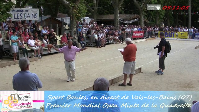 Présentation des finales du Mondial Mixte de la quadrette, Sport Boules, Vals-les-Bains 2014