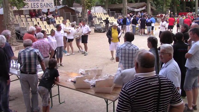 Les récompenses du Mondial Mixte de la quadrette, Sport Boules, Vals-les-Bains 2014