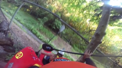 Kayakers Lose Control in Drainage Ditch