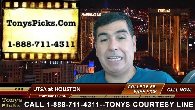 Houston Cougars vs. Texas San Antonio Roadrunners Pick Prediction NCAA College Football Odds Preview 8-29-2014