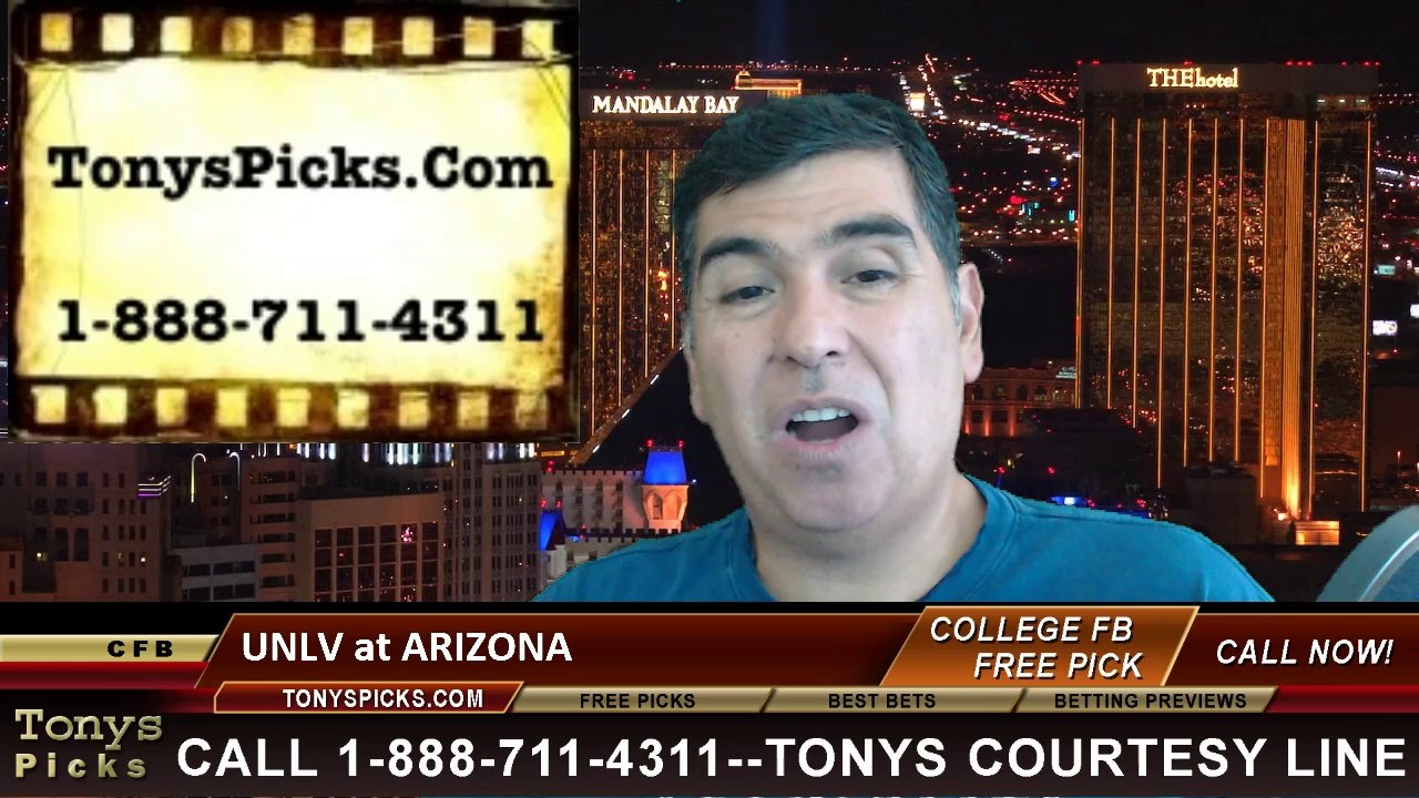 Arizona Wildcats vs. UNLV Rebels Pick Prediction NCAA College Football Odds Preview 8-29-2014