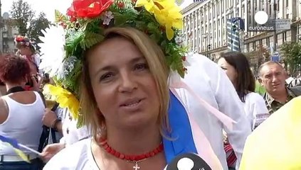 Ukrayna'da Bağımsızlık Günü'ne birlik mesajları damga vurdu