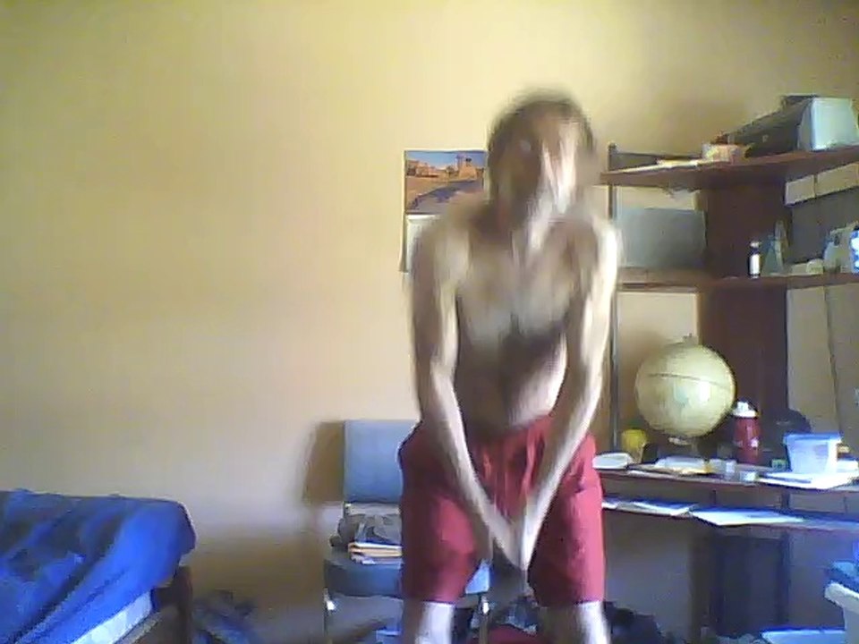 Video_00001 2 handed overhead(modified) dumbbell swing using 5 lb weight to demonstrate technique.  It is hard for me to make a video of my about  30 minute non-stop dumbbell swing routine(50 40 lb swings followed by huge # 20 lb ones.