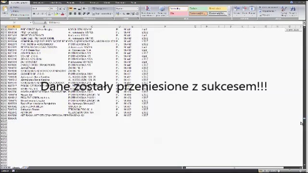 Szybki eksport bazy adresowej kontrahentów SAP do MS EXCEL. Quick Export SAP partners address database to MS EXCEL.