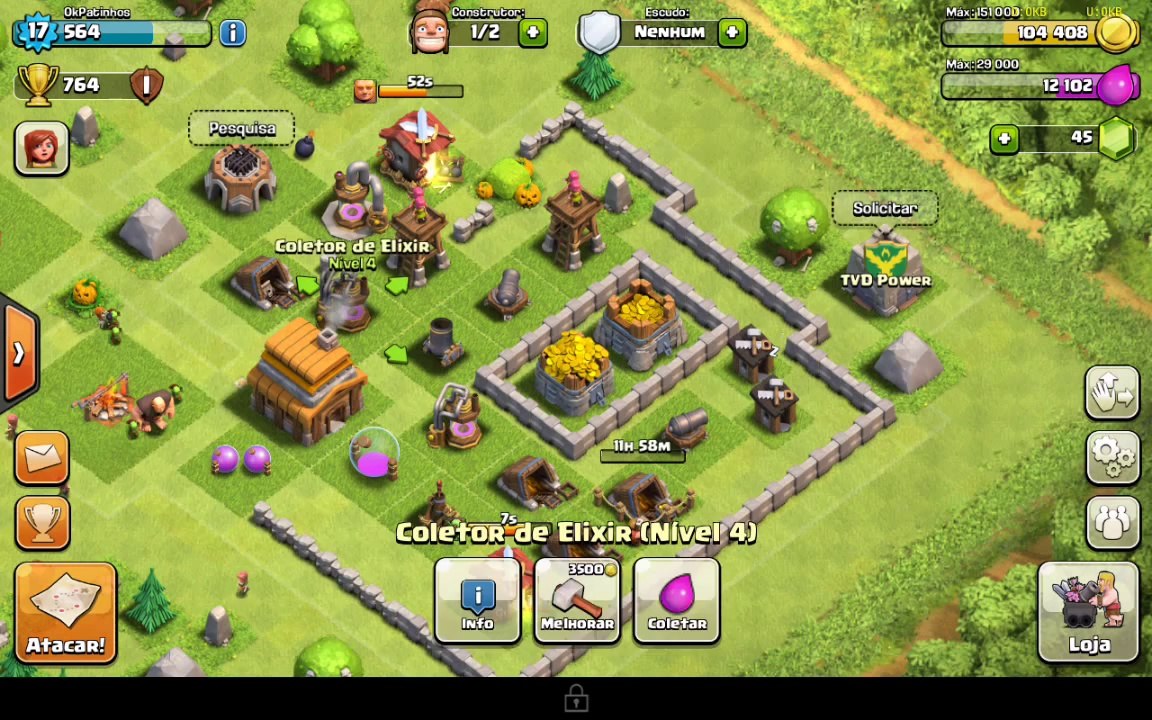 Clash Of Clans #11 Melhorar centro da vila & Melhor Loot