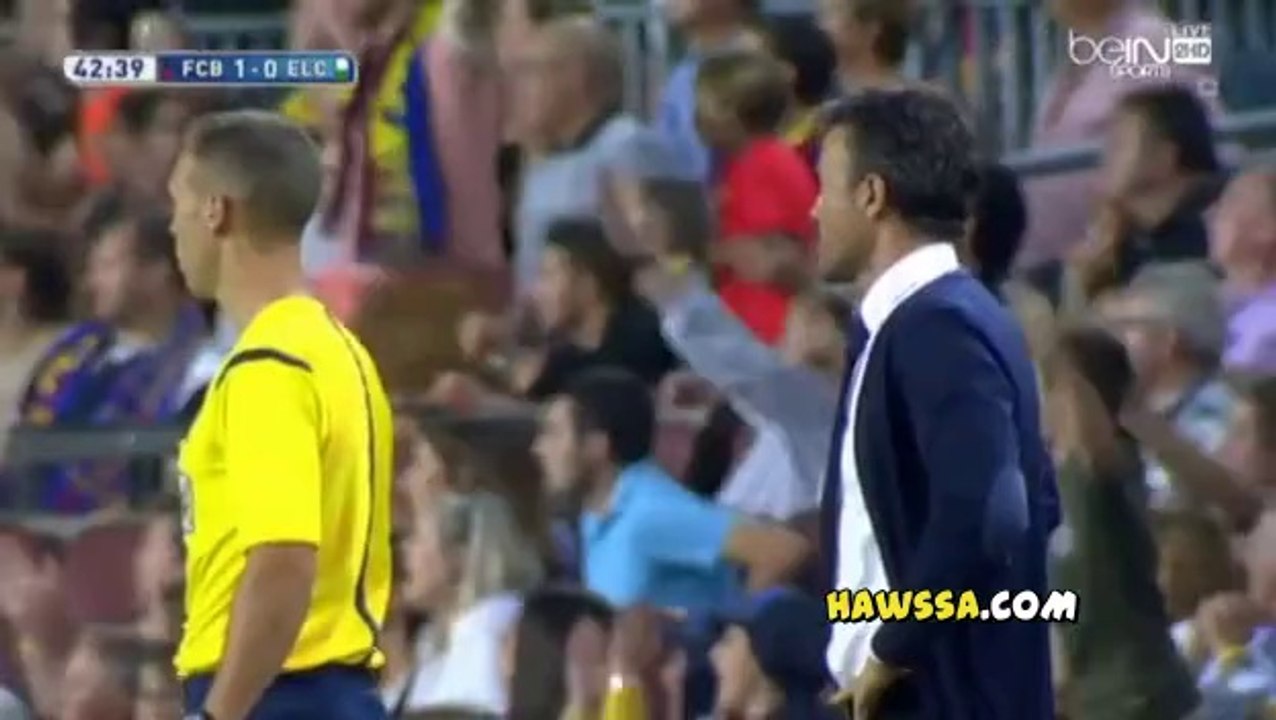 اهداف مباراة برشلونه و التش 2014 في الدوري الاسباني تعليق فهد العتيبي