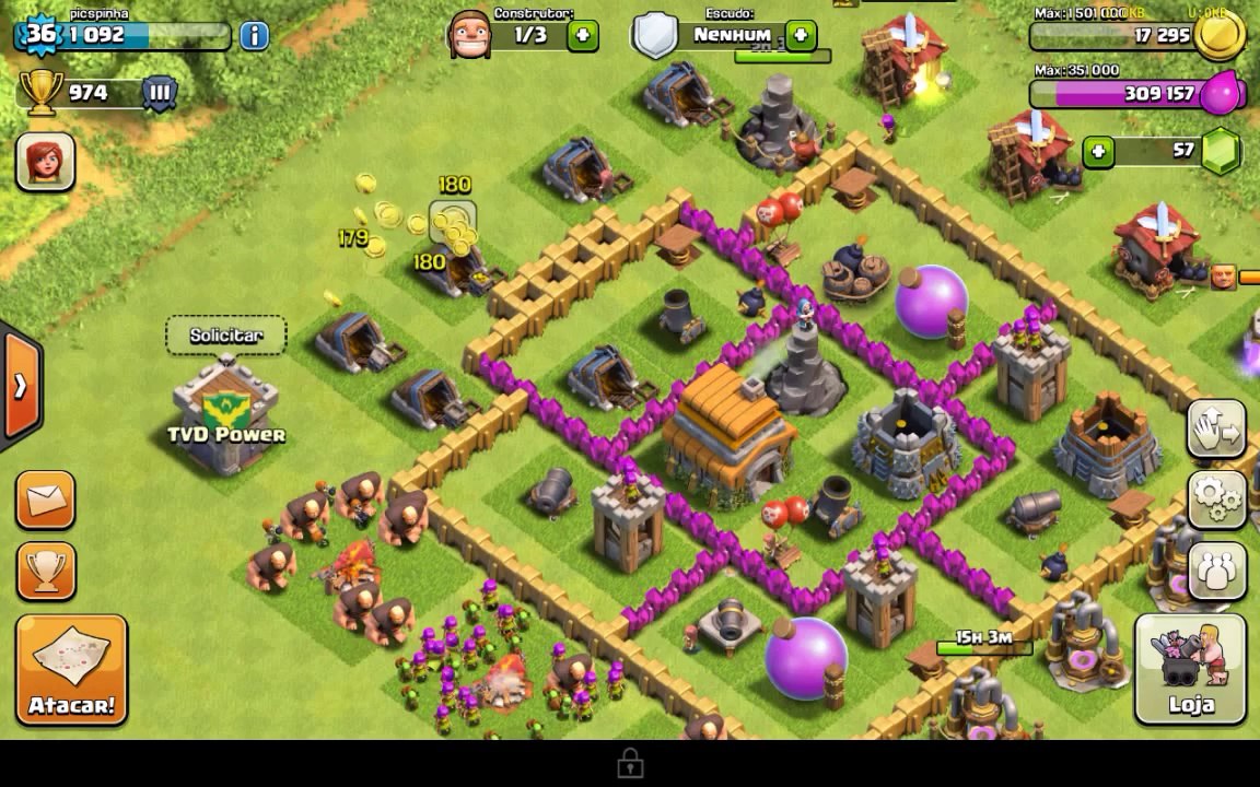 Clash Of Clans PicaPinha #3 atualizações na vila & OkPatinhos