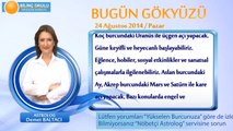 İKİZLER Burcu, GÜNLÜK Astroloji Yorumu,24 AĞUSTOS 2014, Astrolog DEMET BALTACI Bilinç Okulu