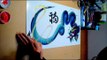 Awesome painting technic : Japanese One Stroke Dragon Art